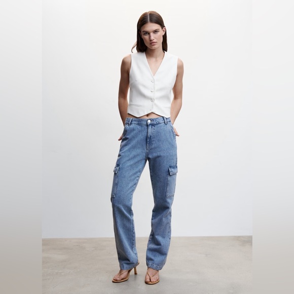 Mango Denim - Mango Cargo Jeans